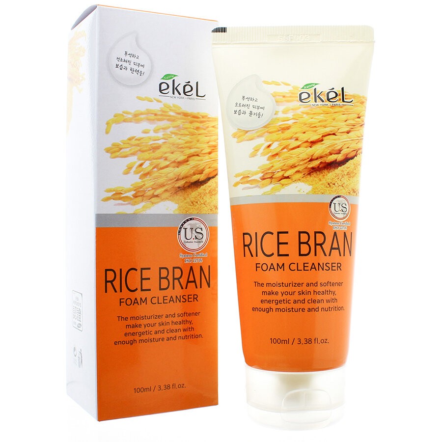 Пенка для умывания с рисовыми отрубями Ekel Rice Bran Foam Cleanser 100 ml