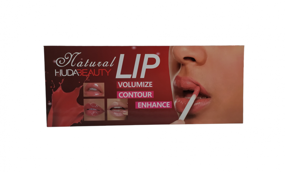 Набор матовых блесков для губ + карандаши для губ HudaBeauty Natural Lip