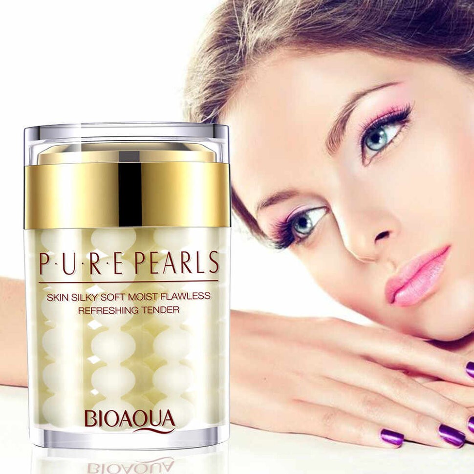 Увлажняющий крем с натуральной жемчужной пудрой BioAqua Pure Pearls 60гр